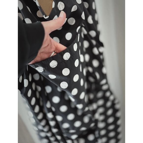 JASON / Comfy USA 2X Black and White Dress Polka Dot BOUTIQUE 2X #0083 - Picture 6 of 11